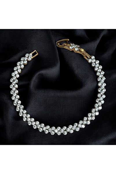 KARAN GROUP Zirkon Taşlı Örgü Desen Paslanmaz Çelik Premium Bileklik- Anneye,...