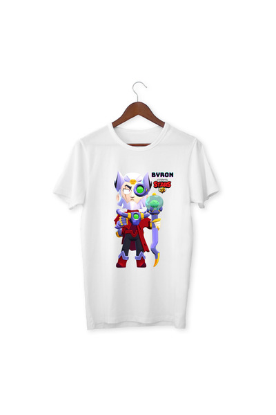 ALPŞAN TİCARET Brawl Stars Byron Kids Adult White T-shirt Unisex dečija majica