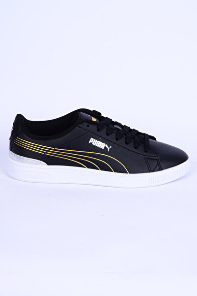 Puma 395085-02 Vikky V3 Metalic Shine Sneakers Rahat Taban Hafif Esnek Siyah-gold Kadın Günlük Spor