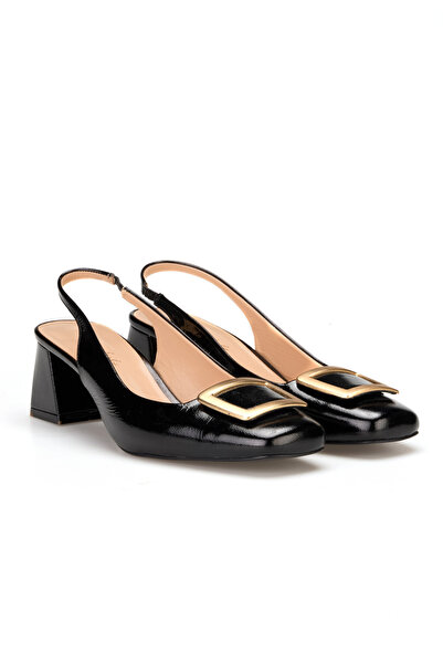 Love My Body Leather Patent Leather Buckle Shoes