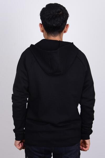 hummel 921647-2001 Siyah Kapüşonlu Erkek Hırka