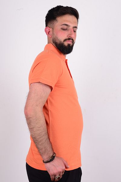 Cazador Mandarin 24yceeo04713 - Tricou piqué slim cu gât polo pentru bărbați