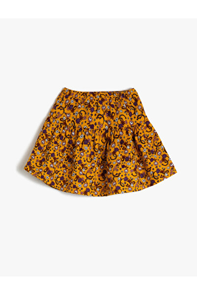 Koton Baumwollrock mit Blumenmuster