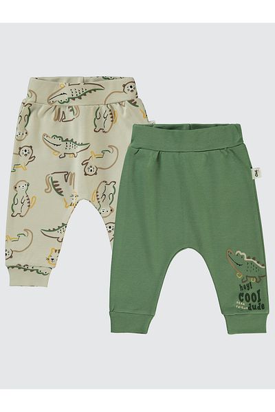 Civil Baby 6-18 Months Baby Boy Green Single Bottom Set of 2 Without Booties