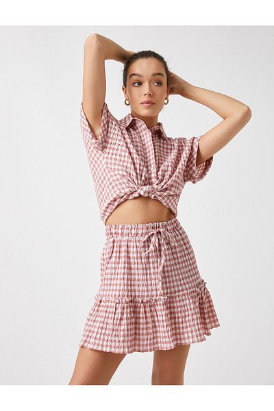 Koton Checkered Short Sleeve Shirt