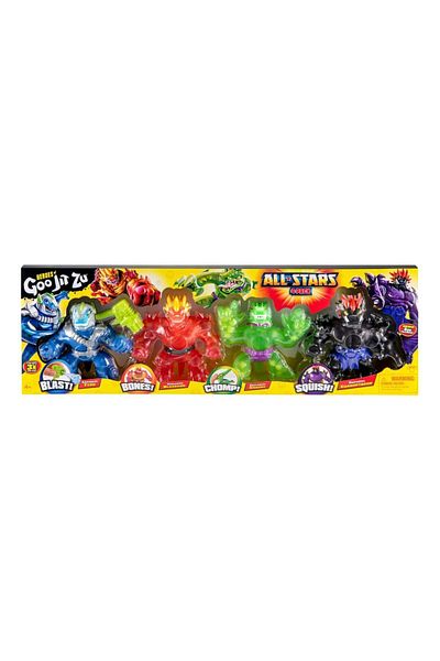 GOO JIT ZU Jurassic World Chomp Attack Dinosaur Figures | Squishy, Gel-filled, Stretchable | 5" | Ages 4