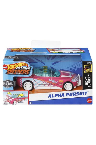 HOT WHEELS MASINUTA METALICA CU SISTEM PULL BACK ALPHA PURSUIT SCARA 1:43