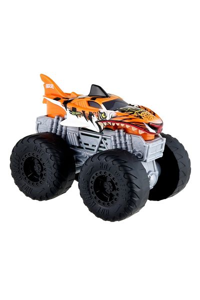 HOT WHEELS MONSTER TRUCK ROARIN WRECKERS TIGER SHARK CU FUNCTII SI SUNETE SCARA 1:43