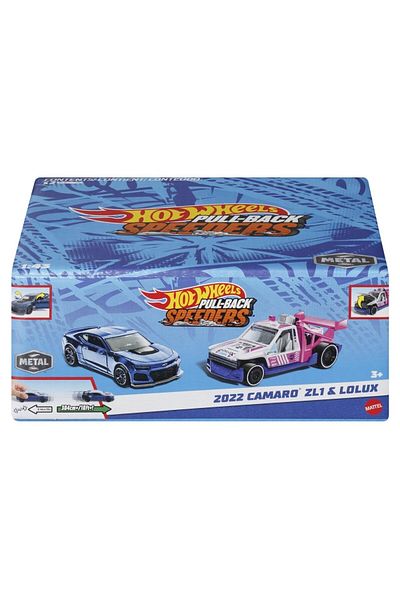 HOT WHEELS SET 2 MASINUTE METALICE PULL BACK CAMARO ZL1 2022 SI LOLUX 1:43