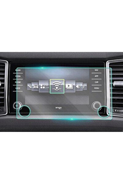 Engo سكودا كاروك واقي شاشة 8 بوصة متعدد الوسائط نانو شفاف