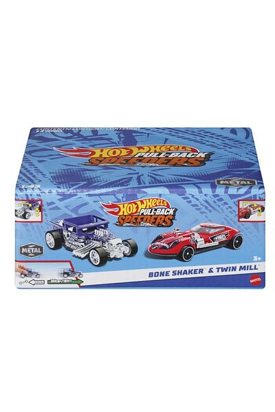 HOT WHEELS SET 2 MASINUTE METALICE PULL BACK BONE SHAKER SI TWIN MILL 1:43