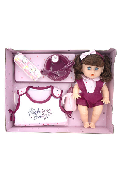 Fab N Funky Fab N Funky Interactive 12" Doll Y024-8, Dark Purple - Drinks, Enhances Motor Skills for Ages 3+