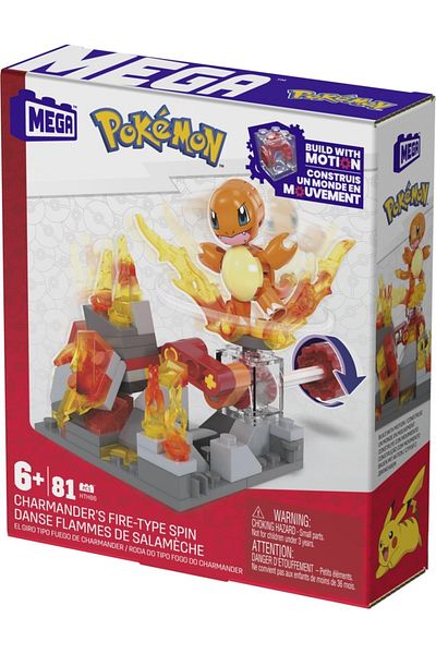 Pokemon MEGA SET DE CONSTRUCTIE ROATA DE FOC A LUI CHARMANDER