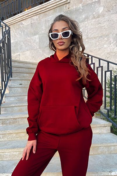 YAKAMEL Women's 3 Yarn Sports and Casual Basic Tracksuit Set