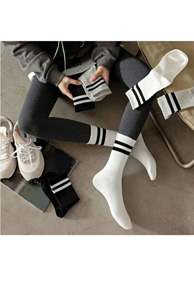 MY MENORA SOCKS SZÜRKE FEKETE FEHÉR KÖRZÁRÓ ZOKNI 6 PÁR