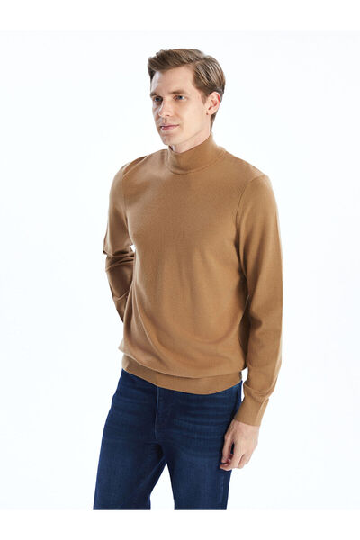 LC Waikiki Ανδρικό πλεκτό πουλόβερ με μακρυμάνικο μισό ζιβάγκο