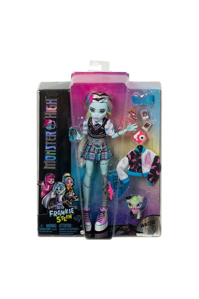 MONSTER HIGH PAPUSA FRANKIE STEIN CU ANIMALUT SI ACCESORII