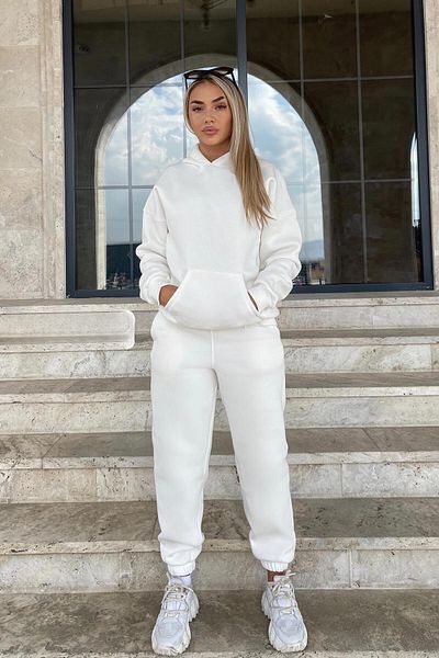 BayBayan Γυναικείο Σετ Φόρμας Basic Model Loose Fit με ελαστικά πόδια