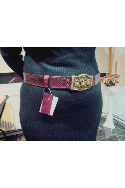 hoaryage Yılan Derisi Desenli Kadın Kemer
