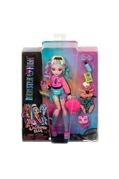 MONSTER HIGH PAPUSA LAGOONA BLUE CU ANIMALUT SI ACCESORII