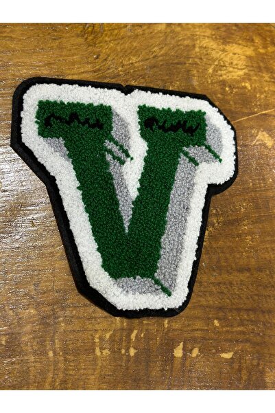 Gönülden Tasarım ZELENO-BELA D Tkano V SLOVO VEZENO APLIKACIJA 16X15 CM