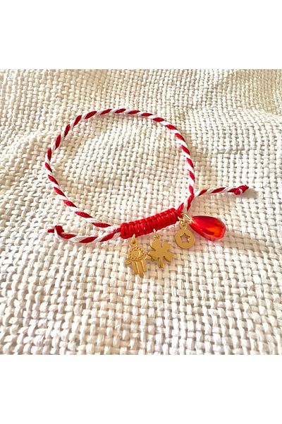 Atelier Çağla Murano Glass Pomegranate Star Clover Fatma Mother Christmas New Year Martenchia Lucky Bracelet