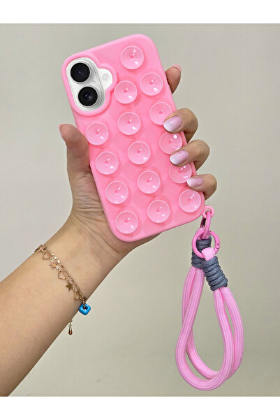 OSG iPhone 16 Uyumlu Vakum Özellikli Düz Yüzeylere Yapışabilen Renkli Askılı ...