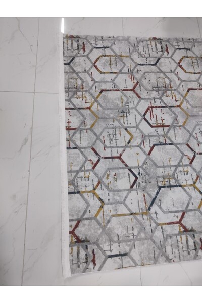 Merinos MAHİR HALI MERİNOS KAYMAZ TABAN KEÇELİ SAÇAKLI MULTİ