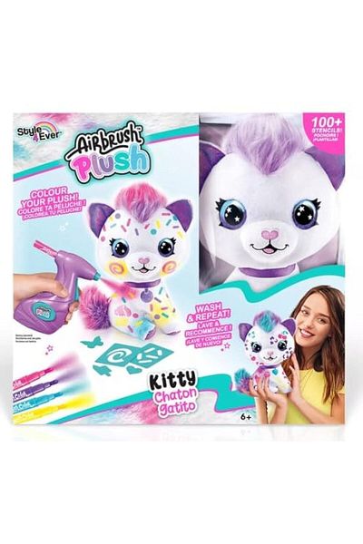 Canal Toys Kitty Airbrush Plush with Spray | Creative Toy for Kids | Fun Art Play