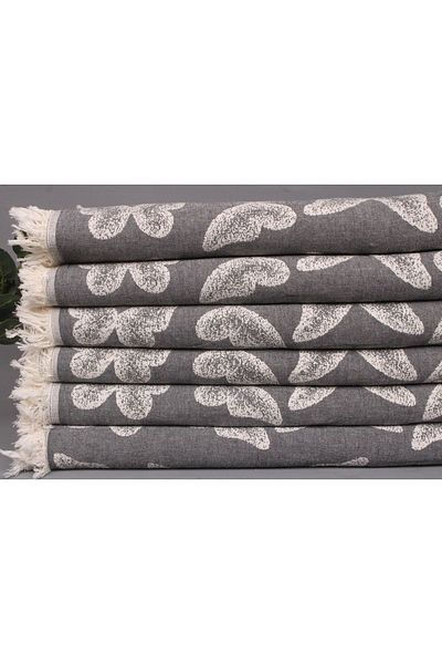 Kayra Export بايك مزدوج رمادي غامق - 200x240 سم، 100% قطن