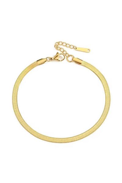 ESJ Stainless Steel Italian Scrunch Chain Unisex Bracelet 3 mm 20+5 cm