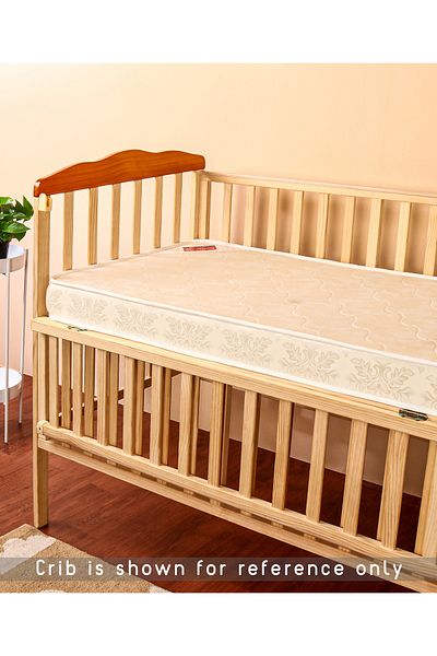 Babyhug مرتبة داعمة قوية للأطفال بتصميم ذاتي، مصنوعة من إسفنج البولي يوريثين، باللون الأبيض العاجي - 111×65 سم، 0-24 شهرًا