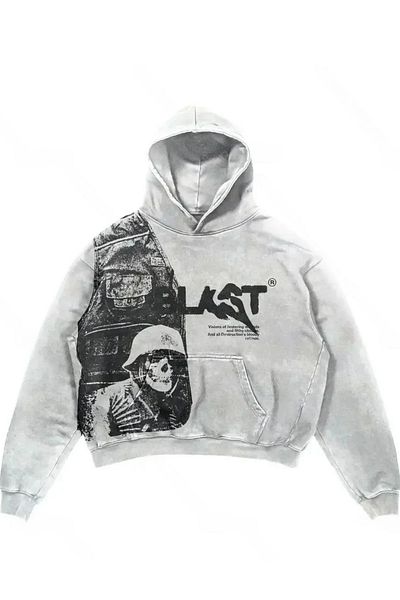 Köstebek Φούτερ με κουκούλα από ύφασμα White Ghost Blast