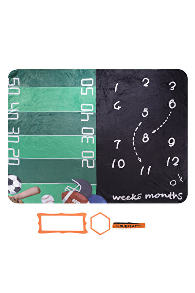 Fab N Funky Time Zone Soft Baby Blanket - Multicolor, Plush Texture, Gentle, Machine Washable, 0M+