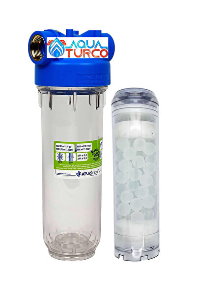 AQUA BELLA Atlas 10 inch Şeffaf 2 Parça Housing DP 10 MONO 3/4” OT TS Silifoz...