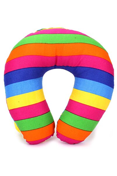 Babyhug Neck Protector Pillow for 0-6 Months - Smiley Motif, Ergonomic U-Shape Design