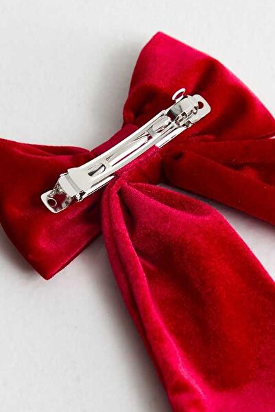 New Obsessions Christmas Themed Santa Claus Red Velvet Automatic Hair Clip