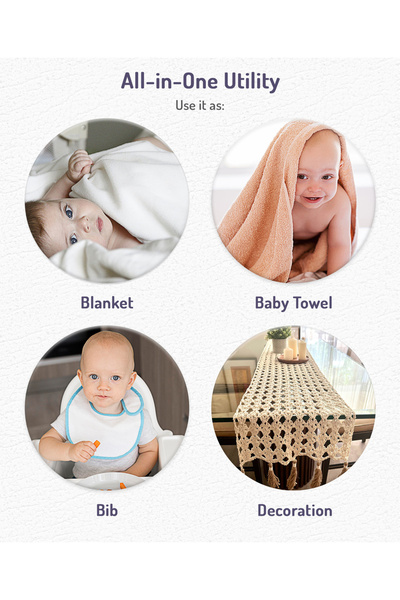 Fab N Funky Classic Knot Baby Blanket - Cozy, LightweightIdeal for Car Seat, Pushchair, Gift for Newborns 6M+