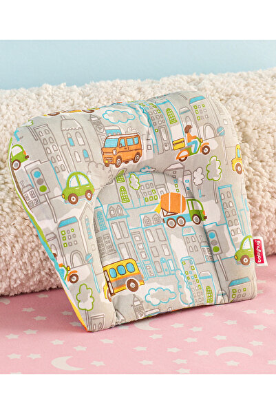 Babyhug U-Shaped Newborn Pillow, Stripe Print, Soft Neck Support, Multicolor, Travel-Friendly