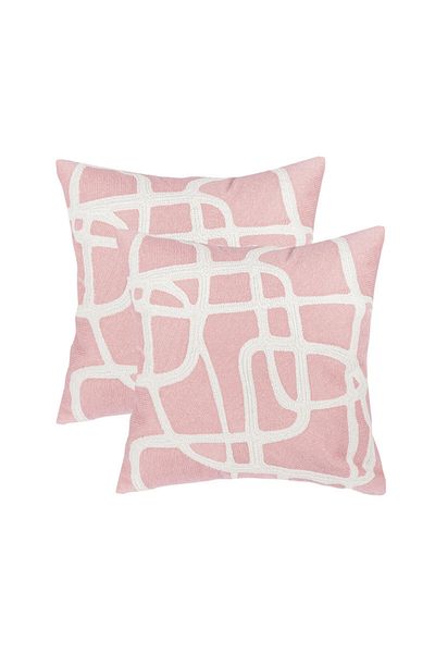 Donetella 2- Piece Modern 45x45 Throw Pillow Cover -,Decorative Covers for Cushions, Filling Not Included