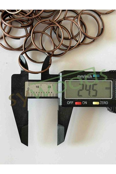 Hedef Bijuteri 2.5cm Chainless Copper Oxide Keychain Ring - Double Row Color (100 Pcs)