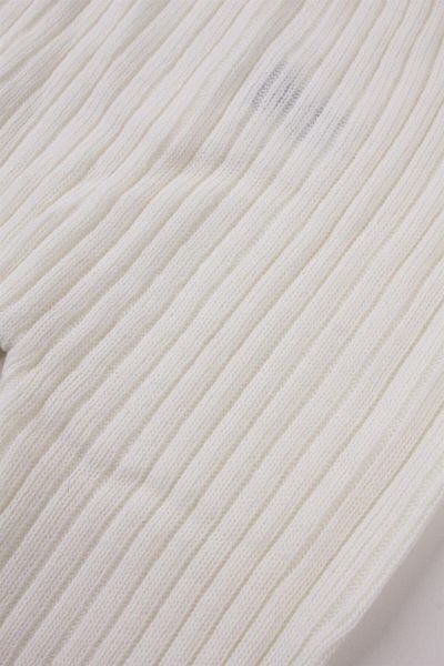 Mini Ropa Knitwear Strap Salopet Ecru Adjustable Cross Strap Flexible Knitwear Baby Tights