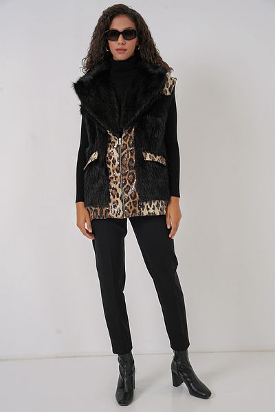 Bigdart 6806 Γιλέκο Faux Fur - Μαύρο