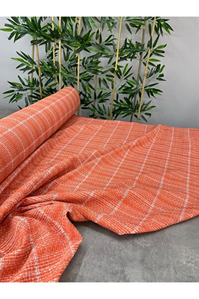 ipekkumaş Turuncu Şanel Elbiselik Kumaş Ürünümüz Adet Olarak Satılır 1 Adet 1...