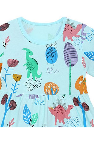 SAPS SAPS All Over Dino Print Dress - Blue