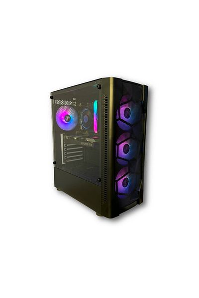 MIEXCITE كمبيوتر MI Excite Gaming ECO Core i5 12400F CPU RTX 3050 GPU DDR4 16GB RAM 1TB SSD M.2 أسود