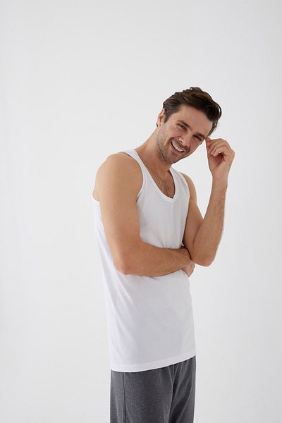 koza iç giyim Men's Cotton 3-Piece Tank Top