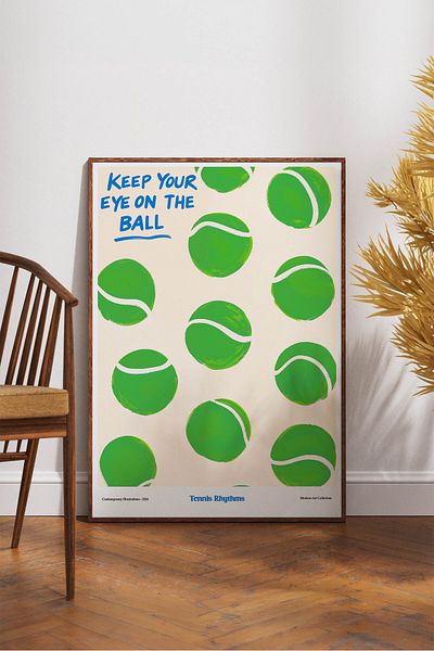 House Gorgeous Tenis Ritmuri Poster Design Modern Colorat fără Cadru Colecția Dolce Vita
