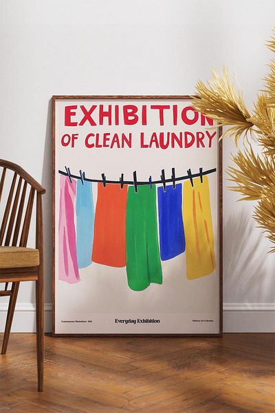 House Gorgeous Poster cu design colorat modern fără încadrare pentru expoziție de spălătorie Colecția Dolce Vita
