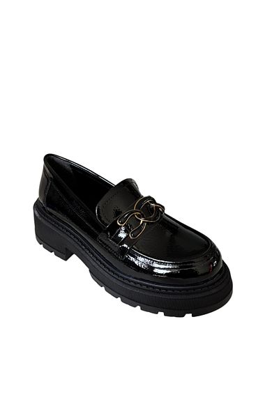 Endless Pantofi de damă din piele lacuită neagră